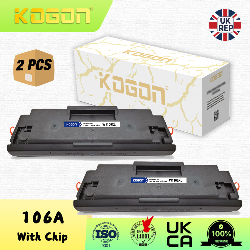2 pc(s) KOGON Compatible HP W1106XL Large Capacity 5K Pages Toner Cartridge