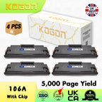 4 pc(s) KOGON Compatible HP W1106XL Large Capacity 5K Pages Toner Cartridge
